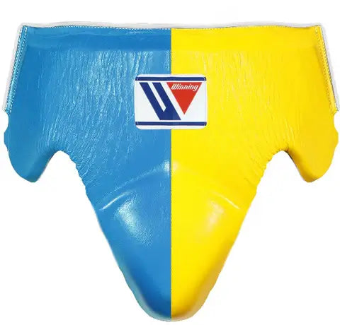 Winning Boxing Groin Guard | Customizable - Professional Gear | Blue/Yellow
