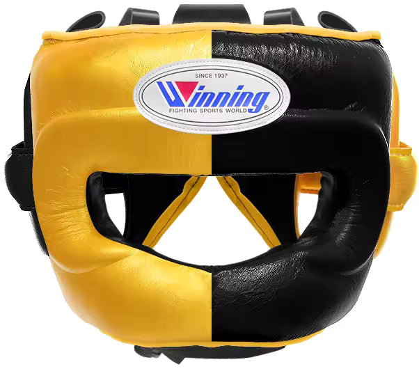 Winning Head Guard Full Face, Genuine Cowhide Leather, High Quality Winning Head Protective, Custom Made Head Guard, Available All Sizes & Colours, Free Shipping Worldwide