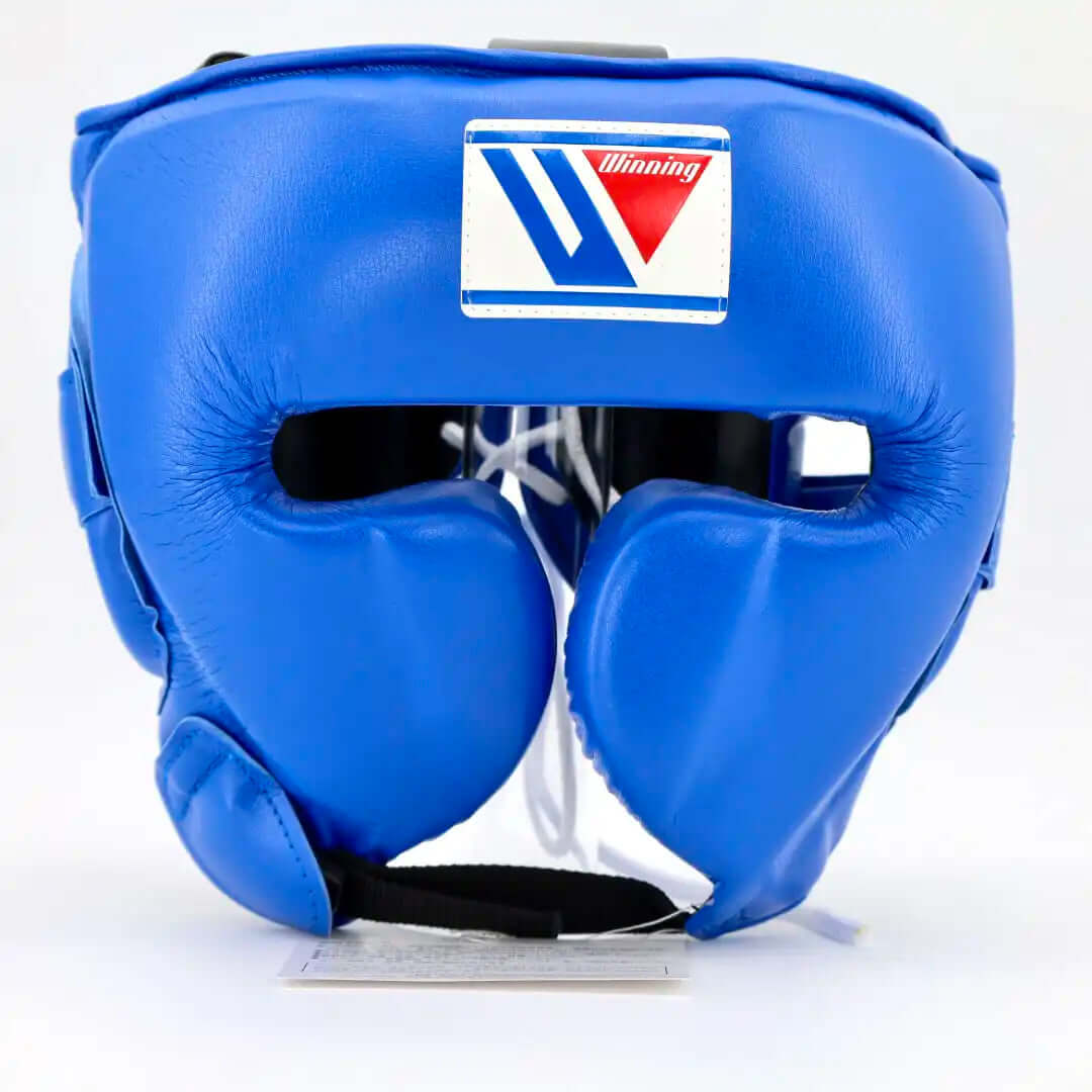 Blue Winning Head Guard Open Face, Genuine Cowhide Leather, High Quality Winning Head Protective, Custom Made Head Guard, Available All Sizes & Colours, Free Shipping Worldwide (Copy) (Copy) (Copy) (Copy) (Copy) (Copy) (Copy) (Copy)