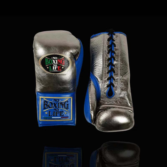No Boxing No Life Boxing Gloves Cowhide Leather Multi Layer Padding Training Equipment