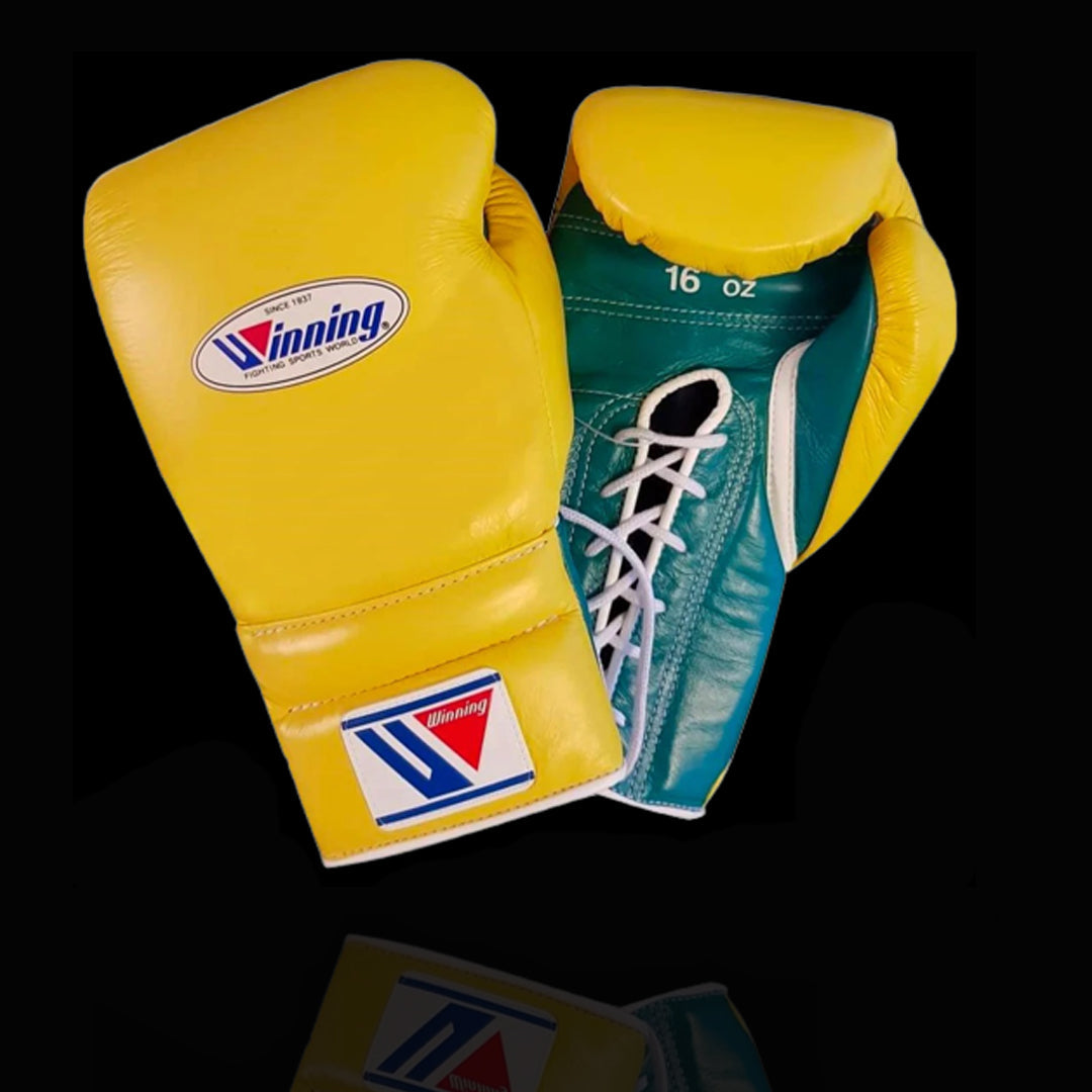 Best Professional Yellow/Green Winning Boxing Gloves for Sparring, Training and Competition Use | Perfect for All Boxer