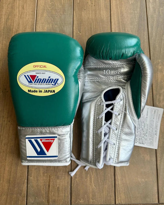 Winning Boxing Gloves – Green Lace-Up Winning Training Gloves – Perfect for All Boxers – Pro-Level Quality – Premium Quality at Low Prices