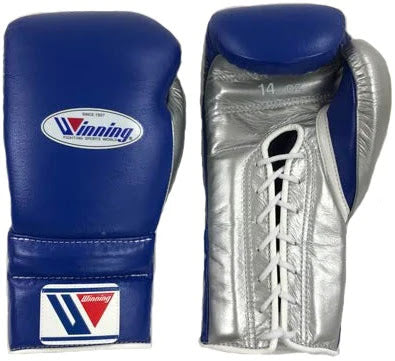 High Quality Blue/Silver Winning Boxing Gloves for Sparring, Training and Gym Workouts