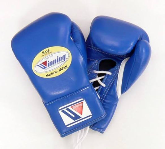 Winning Boxing Gloves – Blue Lace-Up Winning Training Gloves – Perfect for All Boxers – Pro-Level Quality – Premium Quality at Low Prices