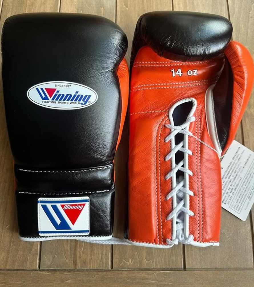 Reliable Training Black/Orange Winning Gloves for Fighters Improving Strength and Technique