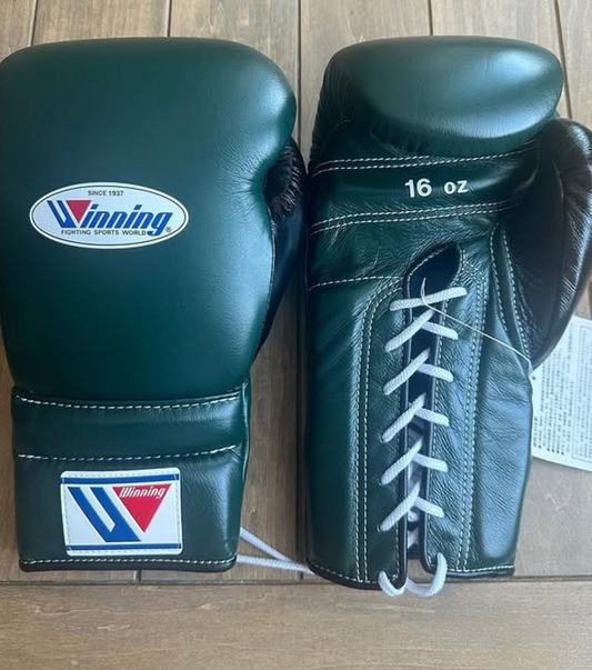 Pro Level Winning Boxing Gloves Green/Black Offering Superior Comfort for Extended Training Hours