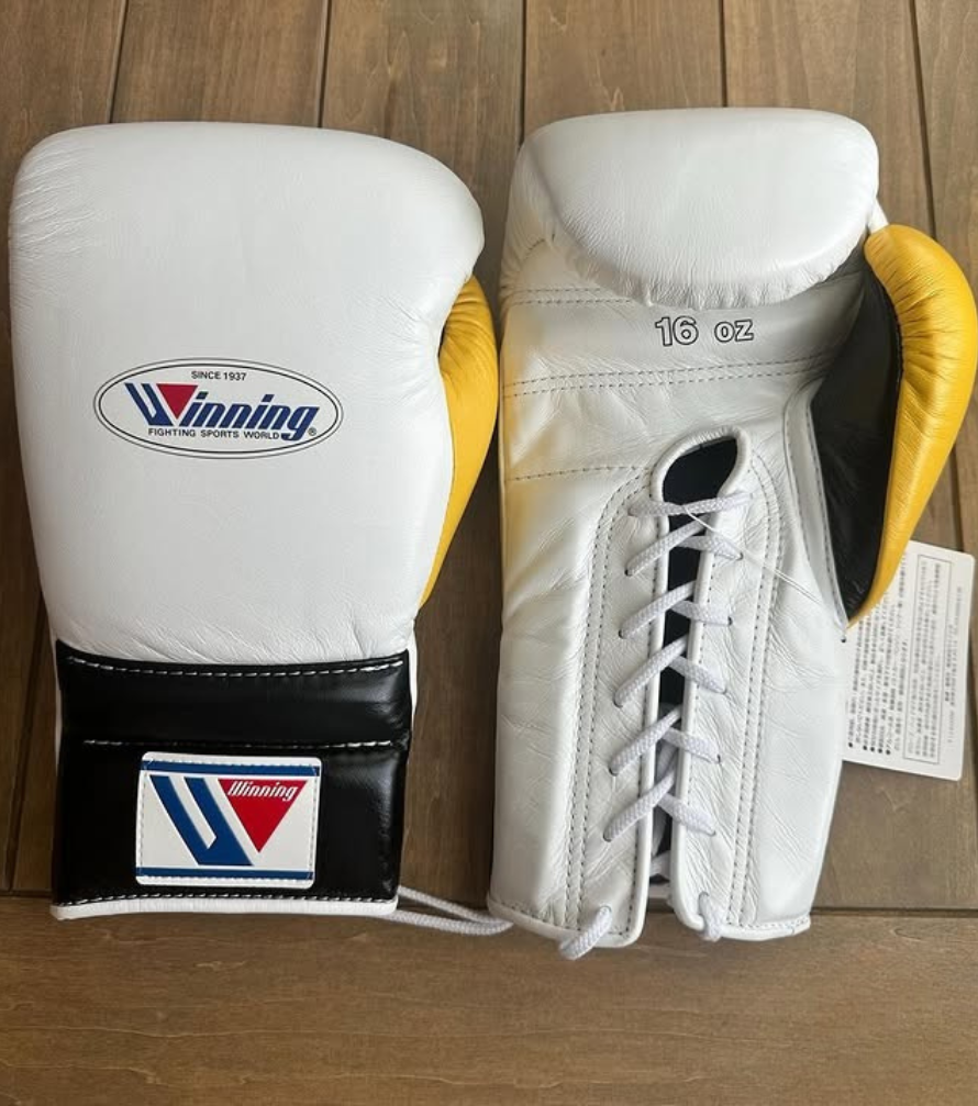 Winning Boxing Gloves White/Yellow/Black High Performance Sparring Equipment with Enhanced Shock Absorption