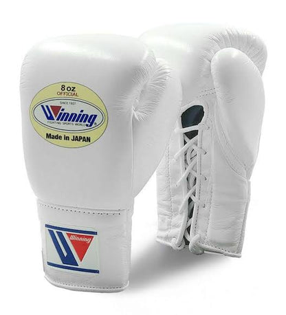 Winning Boxing Gloves – White Lace-Up Winning Training Gloves – Perfect for All Boxers – Pro-Level Quality – Premium Quality at Low Prices