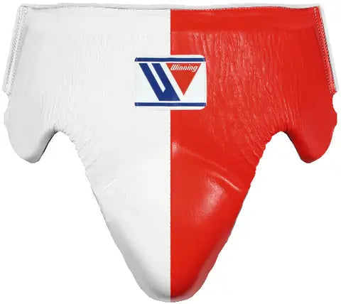 Winning Boxing Groin Guard | Customizable - Professional Gear | White/Red
