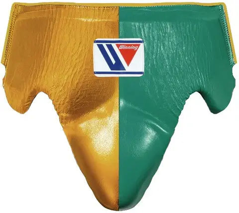 Winning Boxing Groin Guard | Customizable - Professional Gear | Gold/Green
