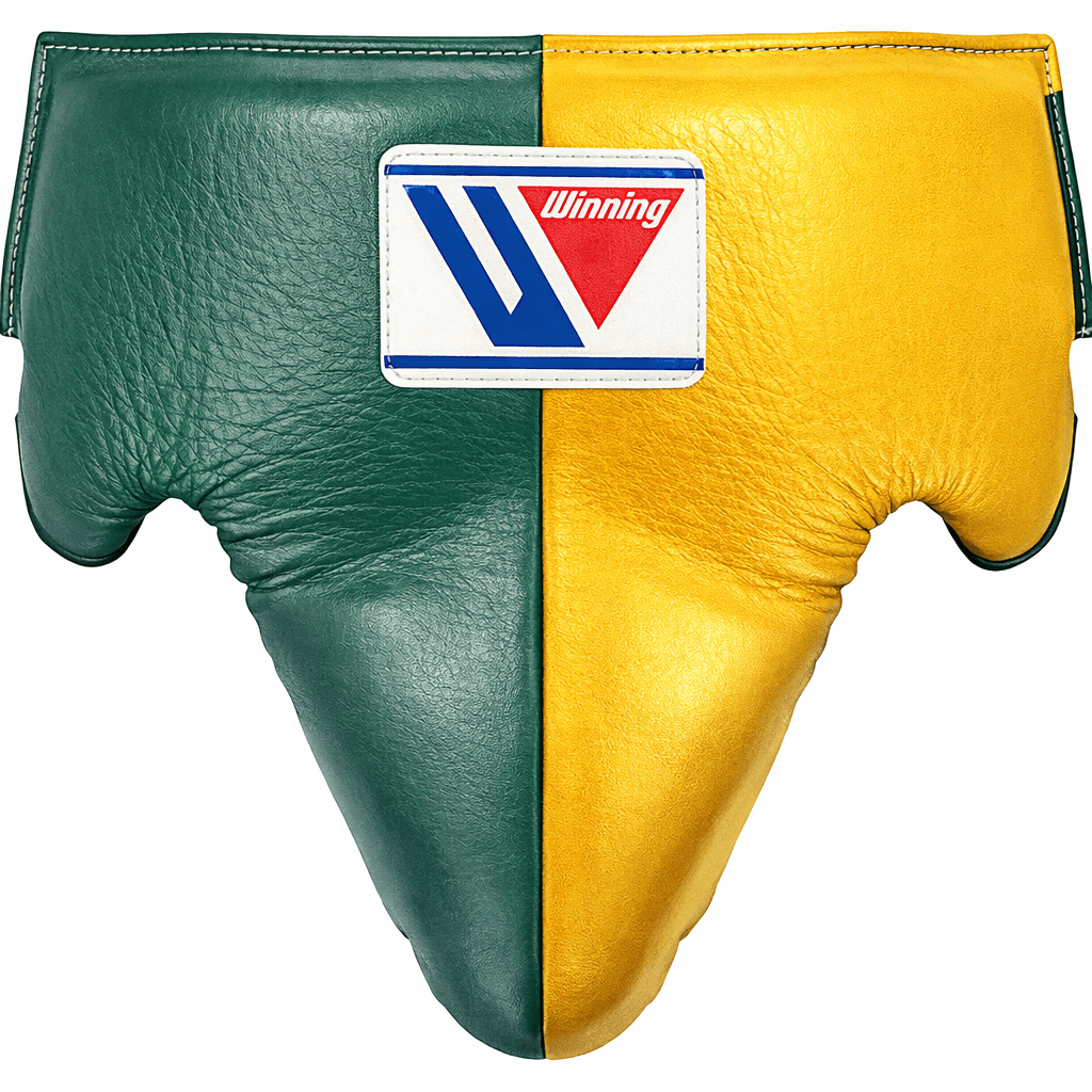 Winning Boxing Groin Guard | Customizable - Professional Gear | Green/Yellow