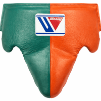 Winning Boxing Groin Guard | Customizable - Professional Gear | Green/Orange