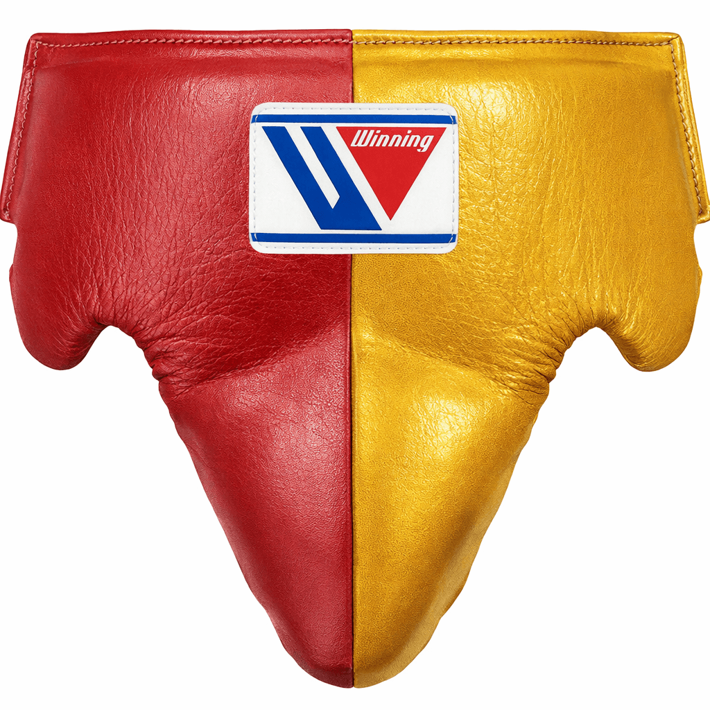 Winning Boxing Groin Guard | Customizable - Professional Gear | Red/Yellow