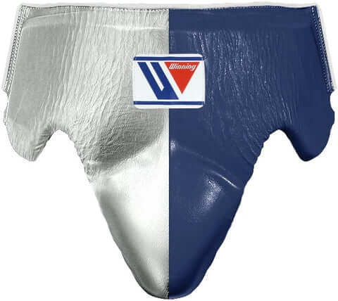 Winning Boxing Groin Guard | Customizable - Professional Gear | Silver/Blue