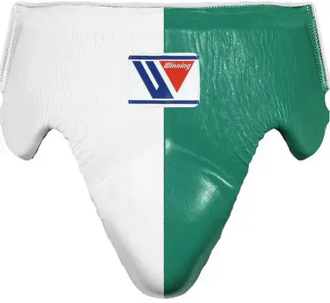 Winning Boxing Groin Guard | Customizable - Professional Gear | White/Green