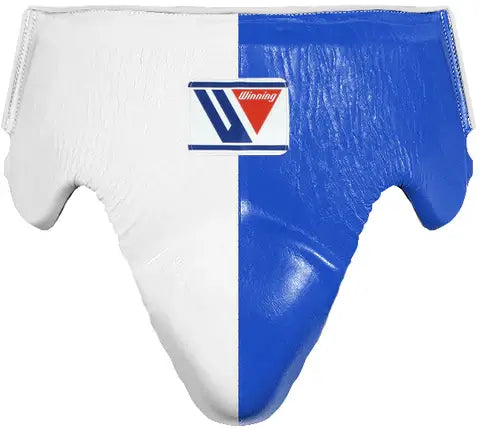 Winning Boxing Groin Guard | Customizable - Professional Gear | White/Sky Blue