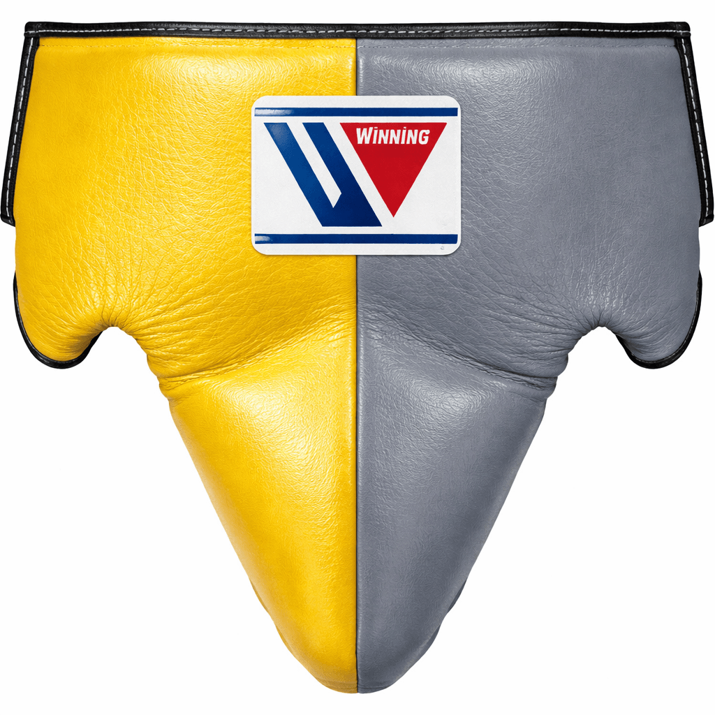 Winning Boxing Groin Guard | Customizable - Professional Gear | Yellow/Grey