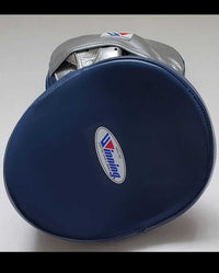 Winning Style Oval Focus Mitts – Custom Blue & Grey Boxing Coach Pads