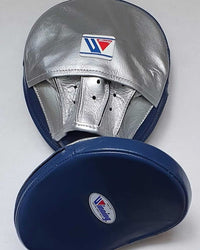 Winning Style Oval Focus Mitts – Custom Blue & Grey Boxing Coach Pads