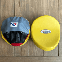 Winning Professional Boxing Punching Mitts - Square Shape - Customizable - Trainer Focus Mitts - Yellow/Grey