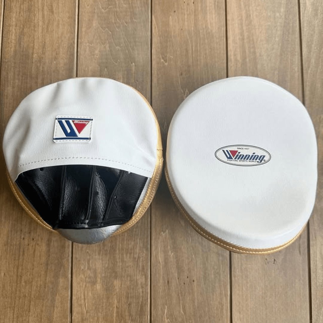Winning Professional Boxing Punching Mitts - Customizable - Professional Training Mitts - White