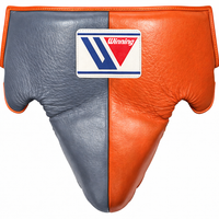 Winning Boxing Groin Guard | Customizable - Professional Gear | Orange/Grey